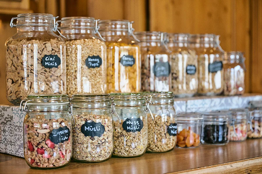 Müsli Sortiment Frühstück
